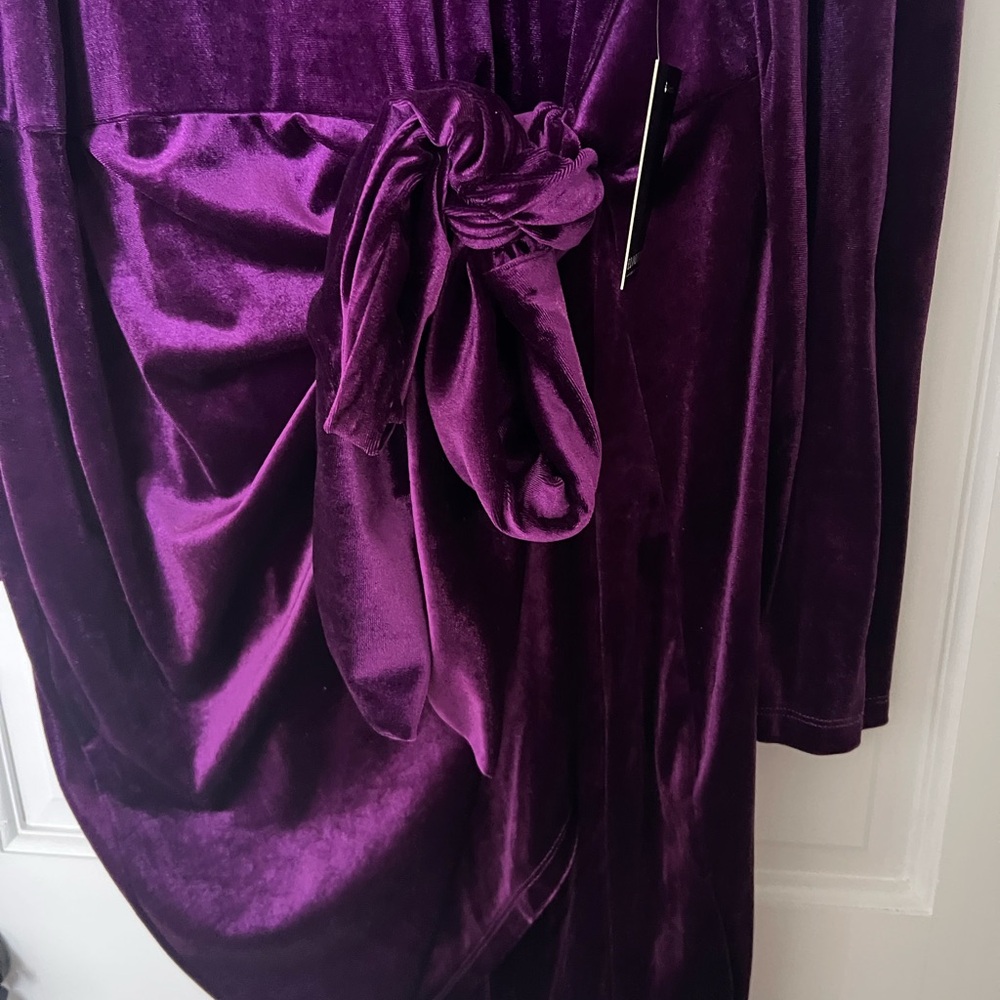 Eloquii Purple Long Sleeve Dress - Picture 4 of 4